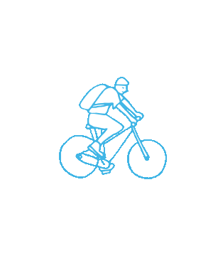 自転車をこいでいる人のイラスト
